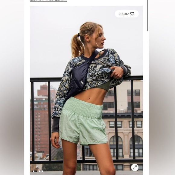 Pants - Free People Movement The Way Home Shorts Size S Mint Green High Rise